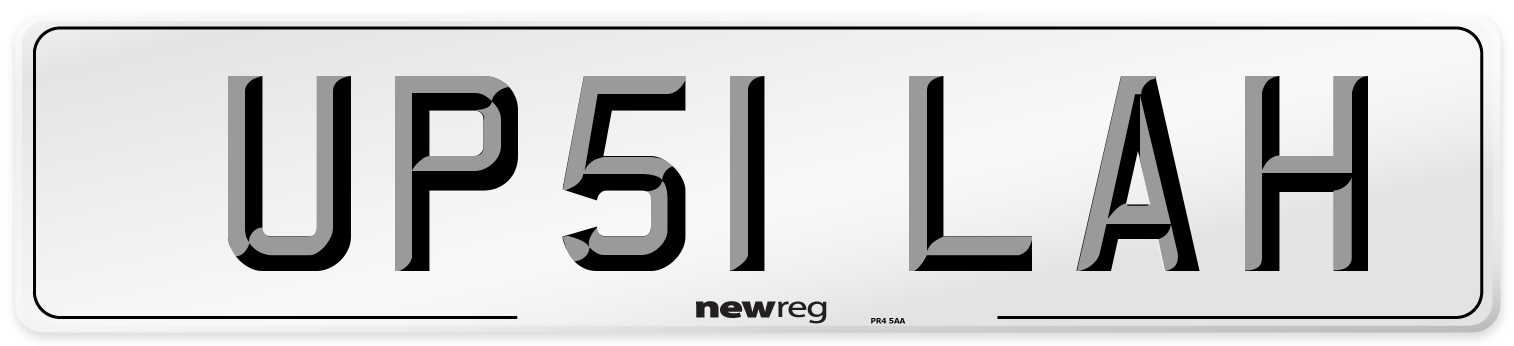 UP51 LAH Number Plate from New Reg